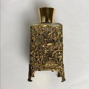 Vintage COLOGNE Bottle Gold Gilt EMPTY